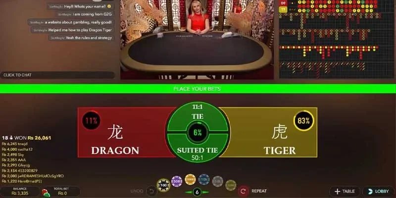 Hướng dẫn cách chơi rồng hổ dễ thắng cho người mới 